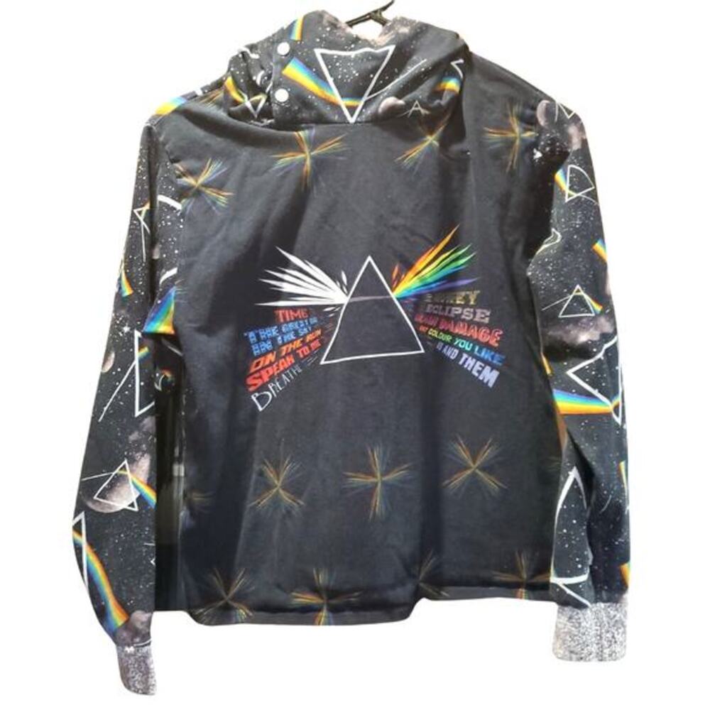 Grateful Threads Hoodie Kids Sz 11/12 Black Dark‎ Side Of The Moon Rock Band